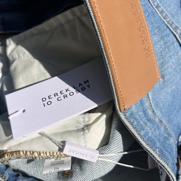 Derek Lam 10 Crosby Eden High Waist Jeans Blue Denim Straight Leg Size 27 NWT - Picture 8 of 9